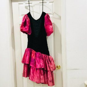 Women's Beautiful Party Dress Pink/Black